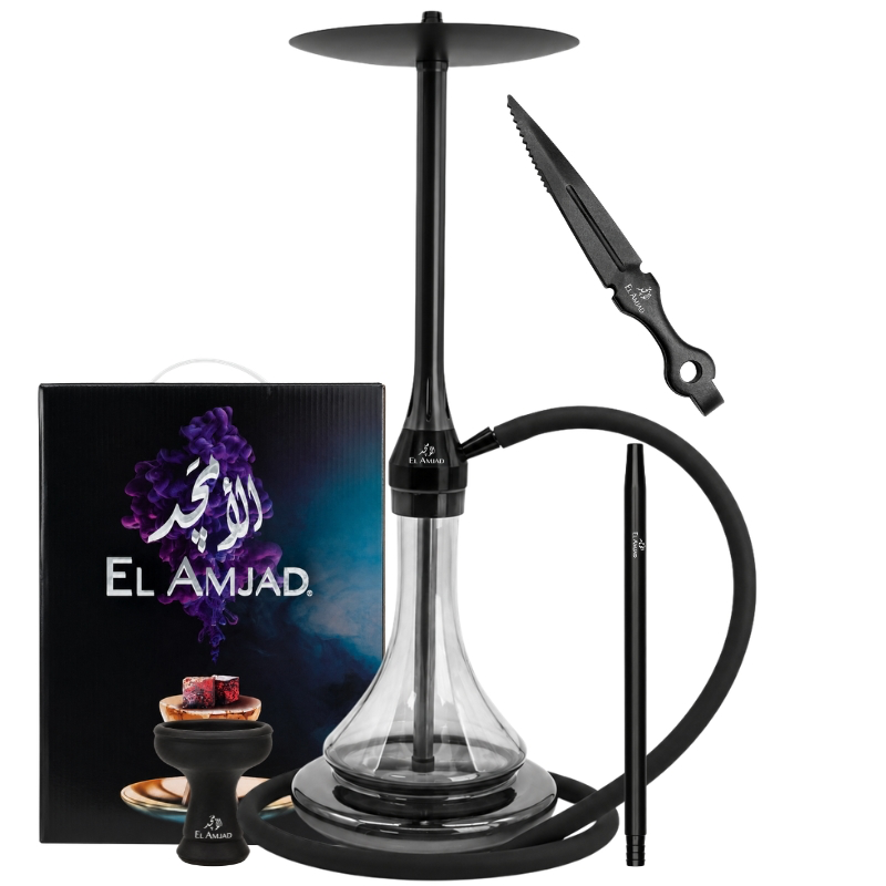 [260249-2] Cachimba El Amjad Hookah (Black)