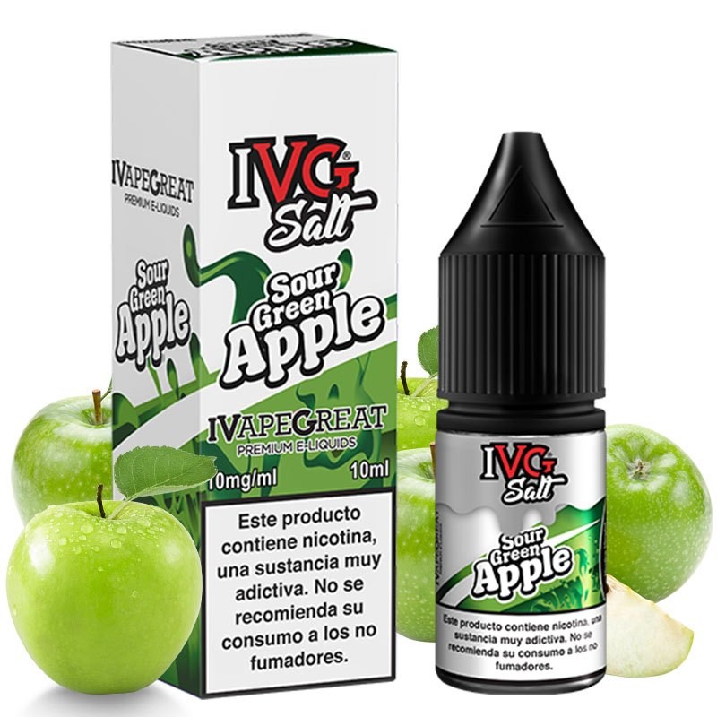 [160885] Sales de Nicotina IVG (10mg, Sour Apple Ice)