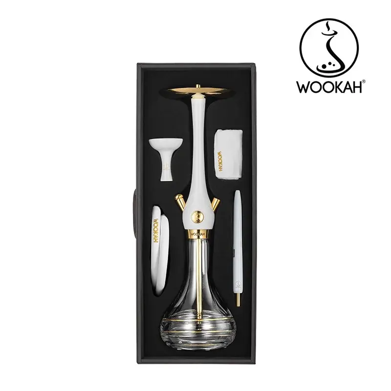 Cachimba Wookah Gold Plated White Set 24k