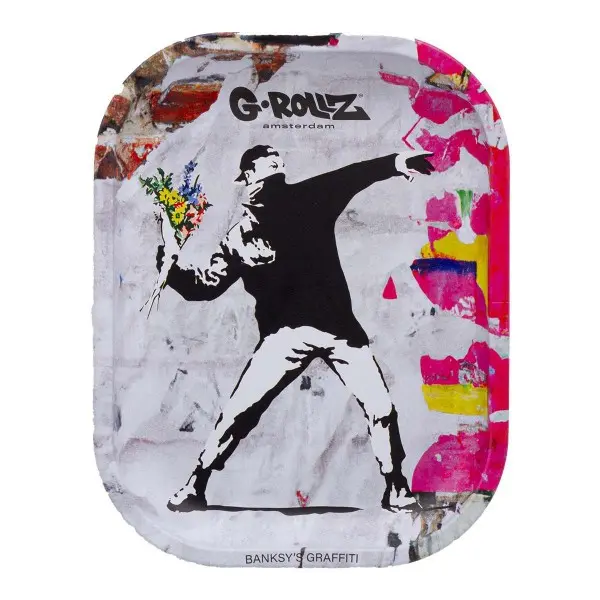 Bandeja Para Liar G-Rollz banksys Flower Thrower Alt Pequeño (14x18)