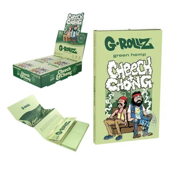 Pack Papel de Liar + Cartón para Boquillas G-Rollz Cheech y Chong Sofa Green