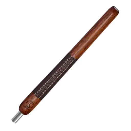 [252492] Boquilla Wookah Walnut Brown Leather